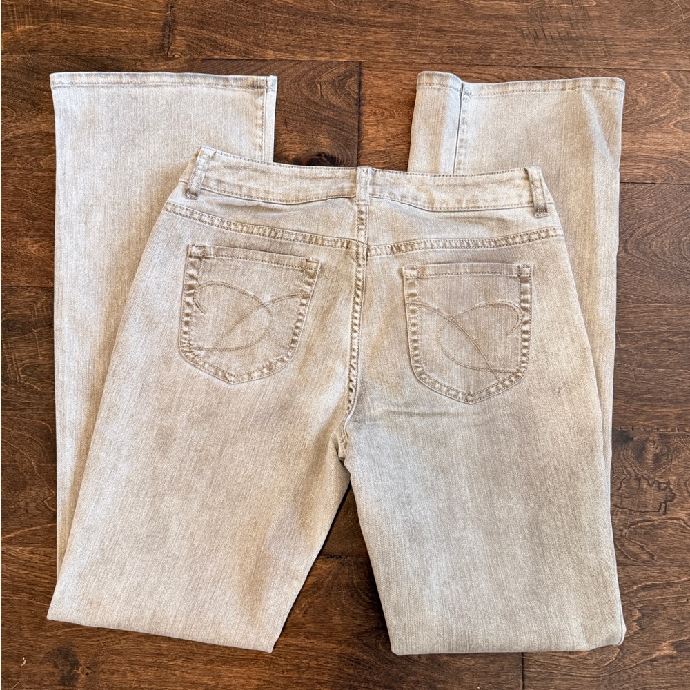 Chico's Platinum Denim NWOT Light Tan/ Brown Bootcut Jeans - Picture 3 of 6